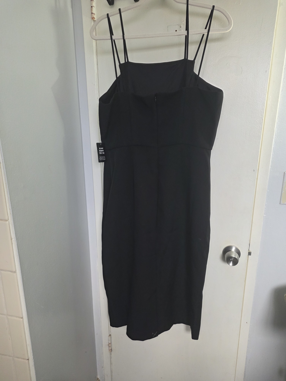 Express Black Spaghetti-Strap Midi Dress